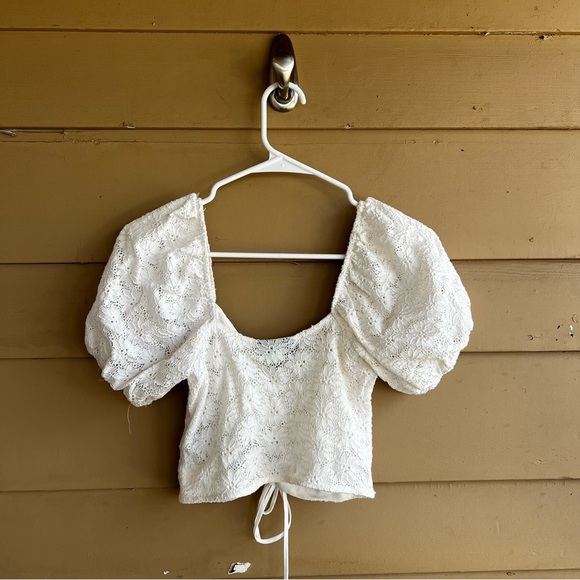 Topshop Cottagecore Crop Top - Size 4 - Festival Casual Summer - Picture 5 of 5